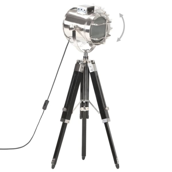 vidaXL gulvlampe med trefod 69 cm massivt mangotræ sort