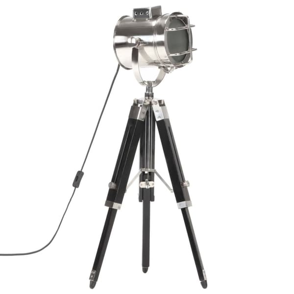 vidaXL gulvlampe med trefod 69 cm massivt mangotræ sort