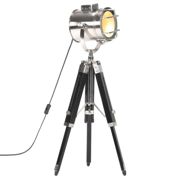 vidaXL gulvlampe med trefod 69 cm massivt mangotræ sort
