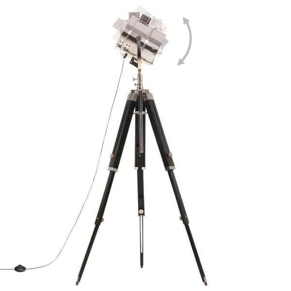 vidaXL gulvlampe med trefod 165 cm massivt mangotræ