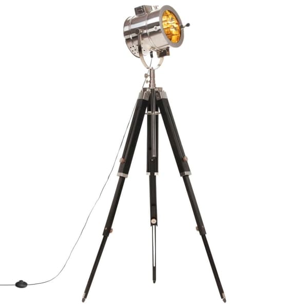 vidaXL gulvlampe med trefod 165 cm massivt mangotræ