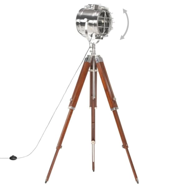 vidaXL gulvlampe med trefod 165 cm massivt mangotræ