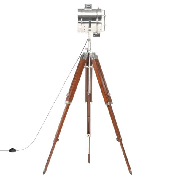 vidaXL gulvlampe med trefod 165 cm massivt mangotræ