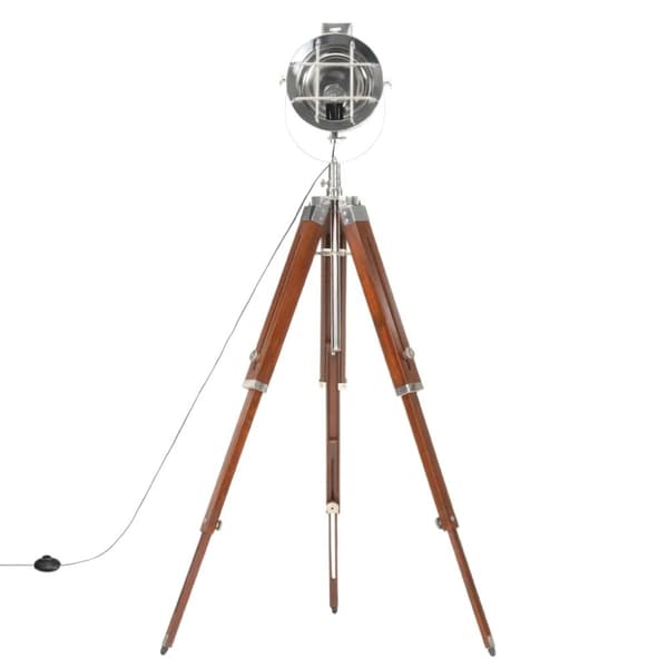 vidaXL gulvlampe med trefod 165 cm massivt mangotræ