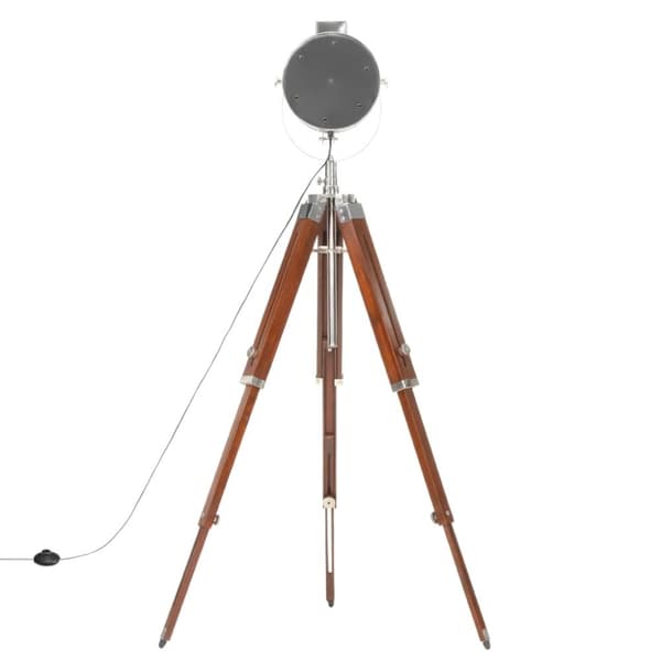 vidaXL gulvlampe med trefod 165 cm massivt mangotræ