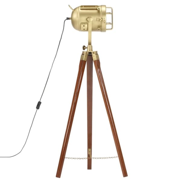 vidaXL gulvlampe med trefod 97 cm massivt mangotræ