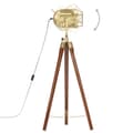 Miniatyrbillede 4 af 11: vidaXL gulvlampe med trefod 97 cm massivt mangotræ
