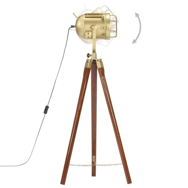 vidaXL gulvlampe med trefod 97 cm massivt mangotræ