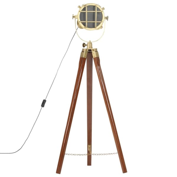 vidaXL gulvlampe med trefod 97 cm massivt mangotræ