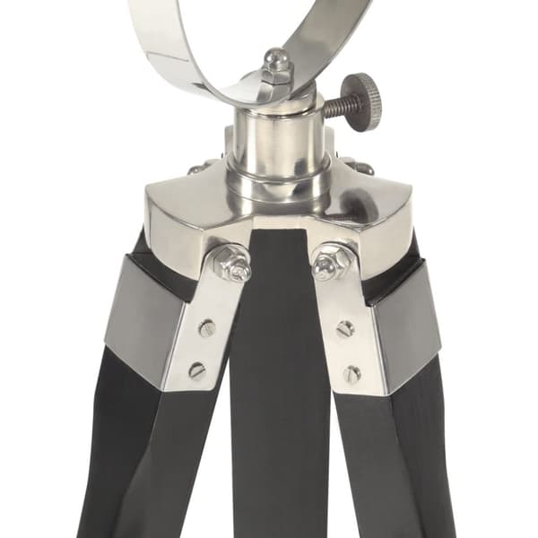 vidaXL gulvlampe med trefod 97 cm massivt mangotræ sort