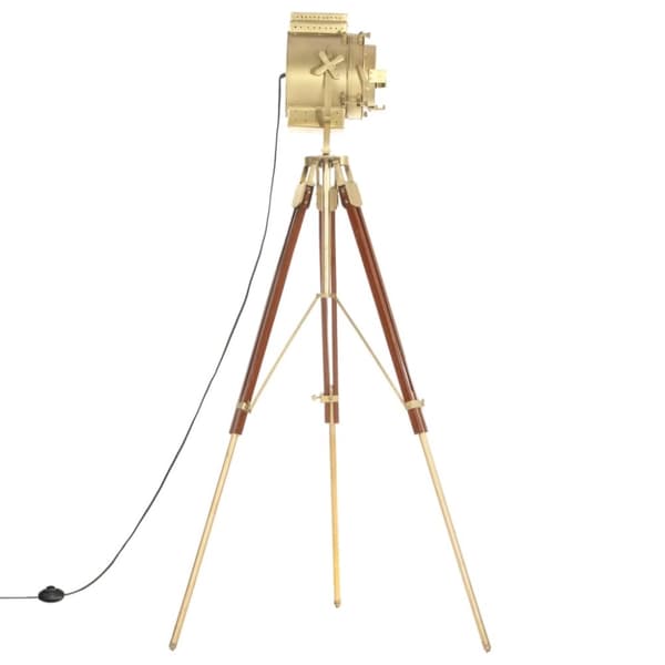 vidaXL Golvlampa massivt mangoträ 193 cm
