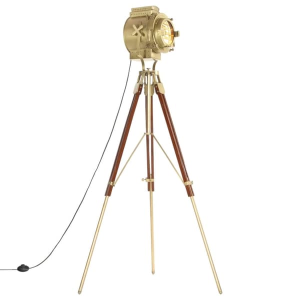 vidaXL Golvlampa massivt mangoträ 193 cm