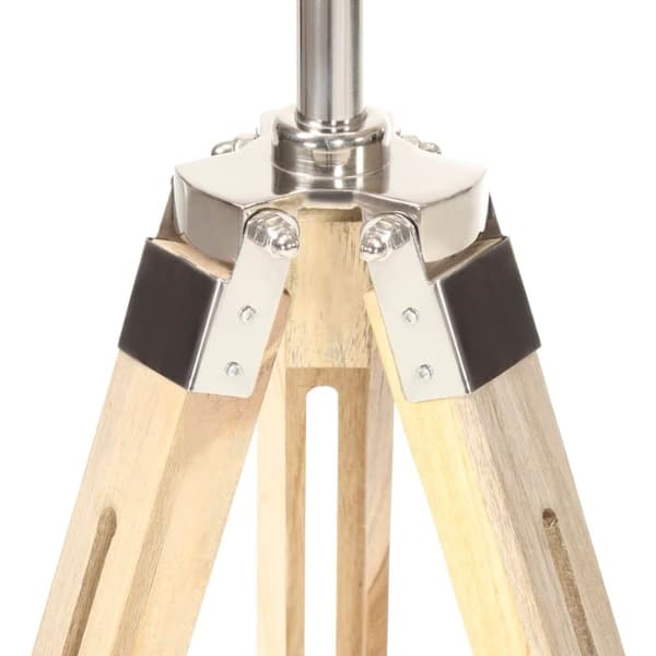 vidaXL Golvlampa massivt mangoträ 140 cm