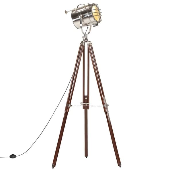 vidaXL gulvlampe med trefod 180 cm massivt mangotræ