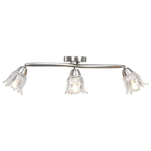 vidaXL loftlampe transparente glasskærme til 3 E14-pærer tulipanform
