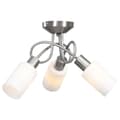 Miniatyrbillede 3 af 10: vidaXL loftlampe med keramiske lampeskærme til 3 E14-pærer hvid