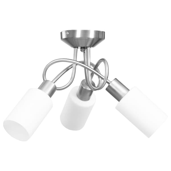 vidaXL loftlampe med keramiske lampeskærme til 3 E14-pærer hvid
