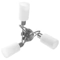 Miniatyrbillede 5 af 10: vidaXL loftlampe med keramiske lampeskærme til 3 E14-pærer hvid