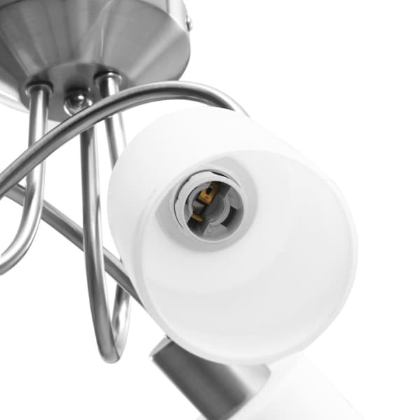 vidaXL loftlampe med keramiske lampeskærme til 3 E14-pærer hvid
