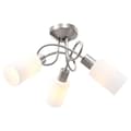 Miniatyrbillede 1 af 10: vidaXL loftlampe med keramiske lampeskærme til 3 E14-pærer hvid
