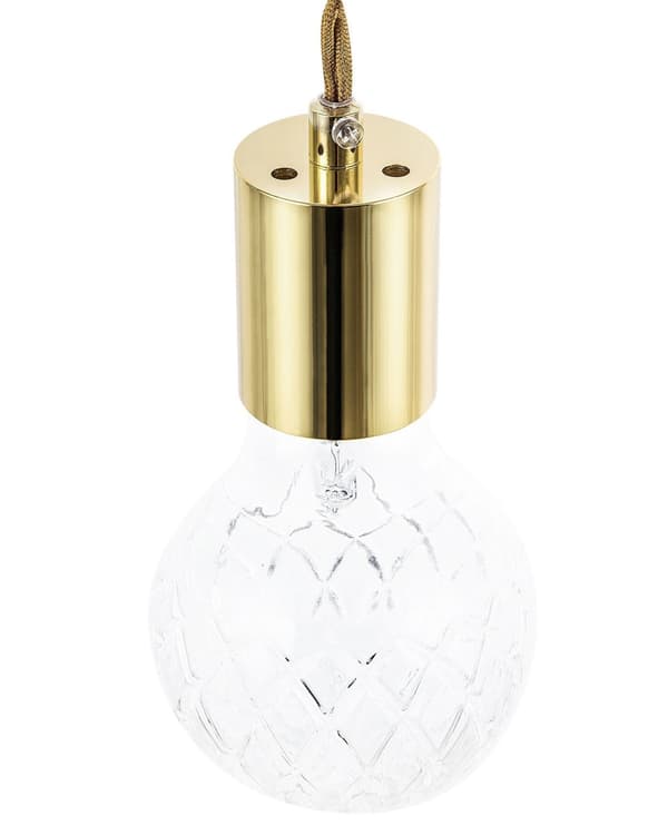 Sæt med 2 pendellamper Glas Guld Minimalistisk Industripære