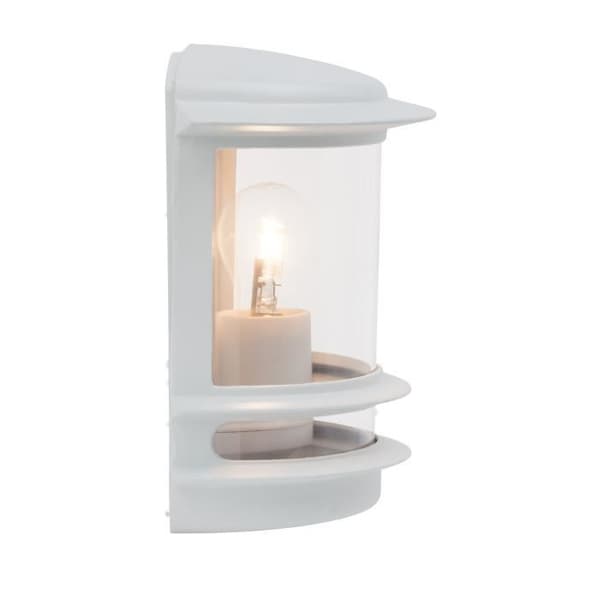 HOLLYWOOD-Vägglampa utomhus H25cm Lysande vit