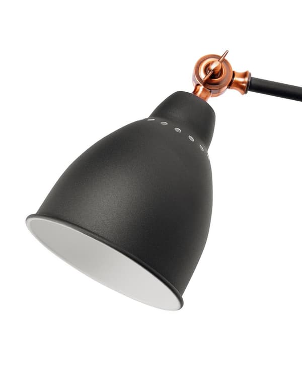 Væglamper Grafitgrå Metal Sæt Små Lampeskærme Justerbar Svingarm Moderne Læselamper til Stuen Retro Design Lampetter til Pigeværelse