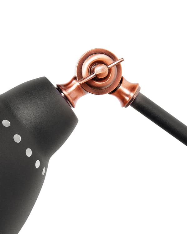 Væglamper Grafitgrå Metal Sæt Små Lampeskærme Justerbar Svingarm Moderne Læselamper til Stuen Retro Design Lampetter til Pigeværelse