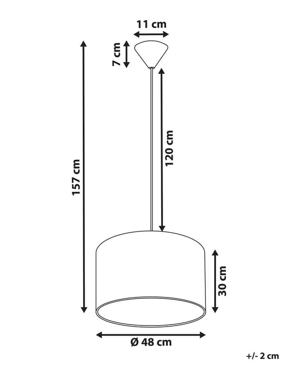 Pendel Lampe Blå Polstret ø 45 x 157 cm Dekorativ Hængelampe med Cylinder Lampeskærm Moderne Spisebordslampe til Køkken Design Retro