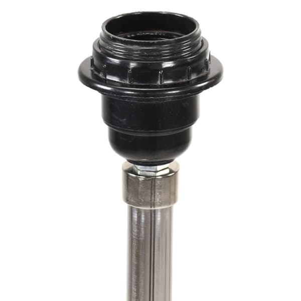 vidaXL gulvlampe med trefod 141 cm massivt teaktræ honningbrun og sort