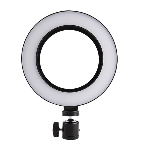 INF Roterbar selfiering på stativ med LED-lampor, 20 cm - Svart