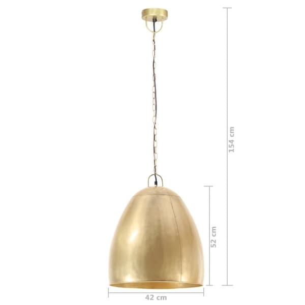 vidaXL Industriell hengelampe 25 W messing rund 42 cm E27