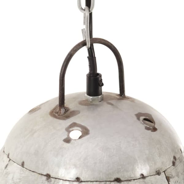 vidaXL Hänglampa industriell 25 W silver rund 32 cm E27