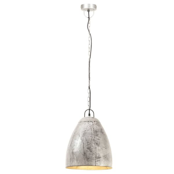 vidaXL industriel hængelampe 25 W rund 32 cm E27 sølvfarvet