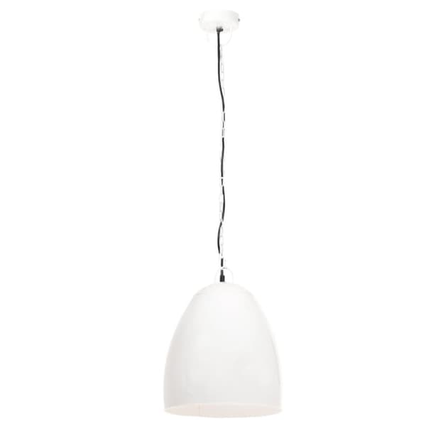 vidaXL Industriell hengelampe 25 W hvit rund 42 cm E27