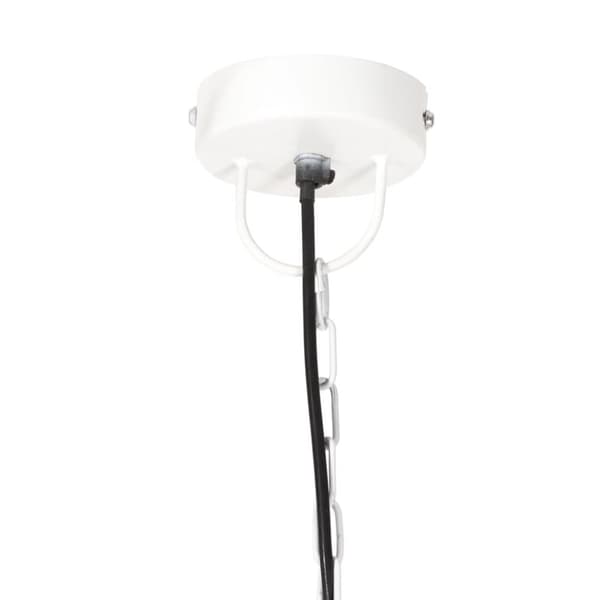 vidaXL Industriell hengelampe 25 W hvit rund 42 cm E27