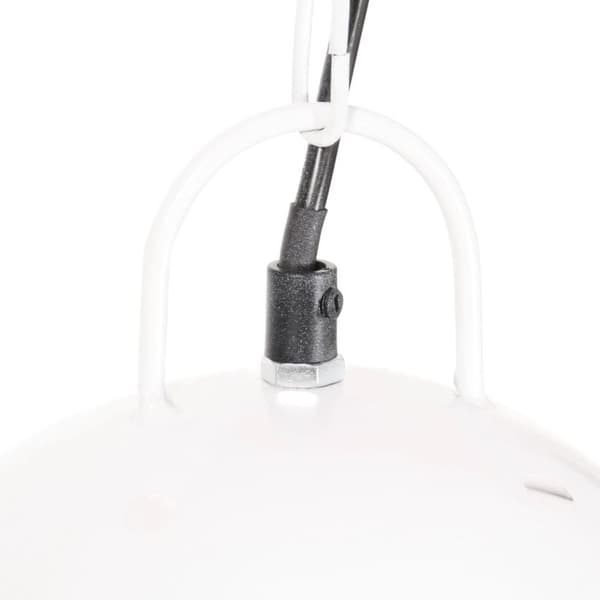 vidaXL Industriell hengelampe 25 W hvit rund 42 cm E27