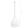 Miniatyrbilde 9 av 9: vidaXL Industriell hengelampe 25 W hvit rund 42 cm E27