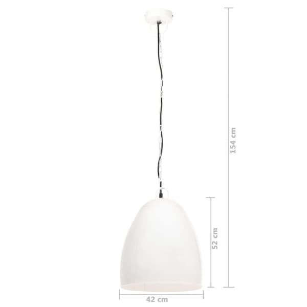 vidaXL Industriell hengelampe 25 W hvit rund 42 cm E27