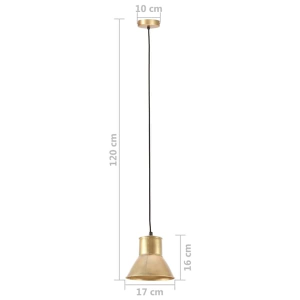 vidaXL hængelampe 25 W rund 17 cm E27 messingfarvet