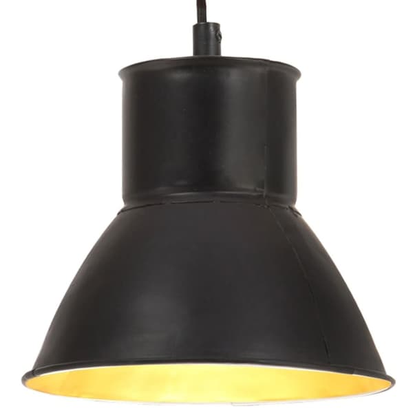 vidaXL hængelampe 25 W rund 17 cm E27 sort