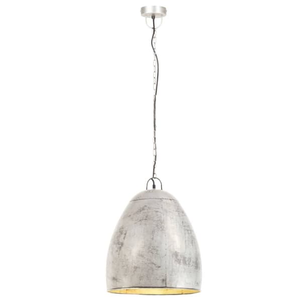 vidaXL industriel hængelampe 25 W rund 42 cm E27 sølvfarvet
