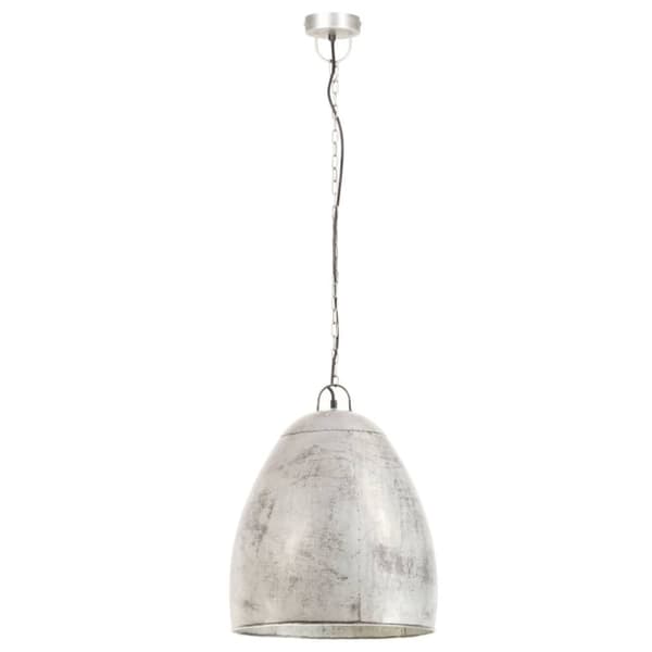 vidaXL industriel hængelampe 25 W rund 42 cm E27 sølvfarvet