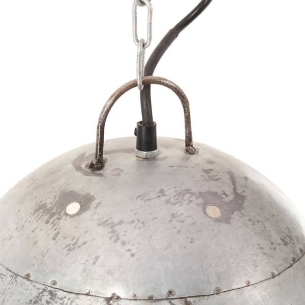 vidaXL industriel hængelampe 25 W rund 42 cm E27 sølvfarvet