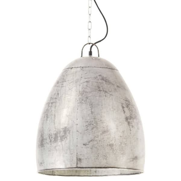 vidaXL industriel hængelampe 25 W rund 42 cm E27 sølvfarvet