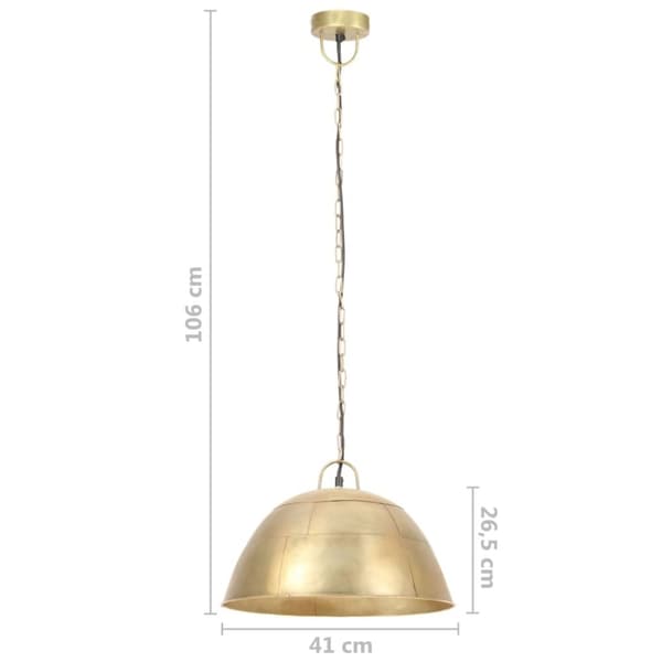 vidaXL Industriell vintage hengelampe 25 W messing rund 41 cm E27