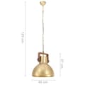 Miniatyrbillede 11 af 11: vidaXL industriel hængelampe 25 W rund 40 cm E27 messingfarvet