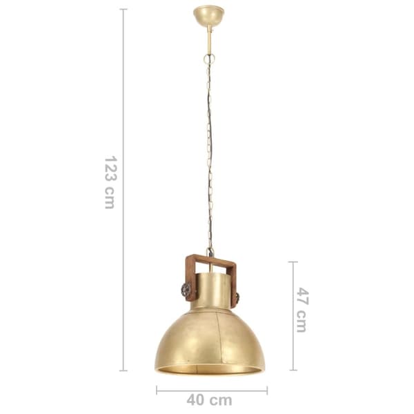 vidaXL industriel hængelampe 25 W rund 40 cm E27 messingfarvet