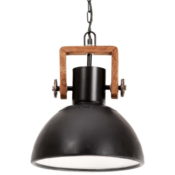 vidaXL industriel hængelampe 25 W rund 30 cm E27 mat sort