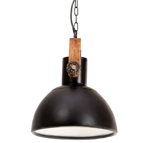 vidaXL industriel hængelampe 25 W rund 30 cm E27 mat sort